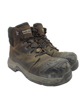 DAKOTA Men's 6'' X-Toe Quad Comfort Steel Toe CP 6612 Work Boots Brown 10M